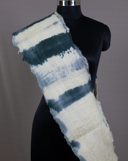Handmade Merino wool wet felted naturally dyed scarf