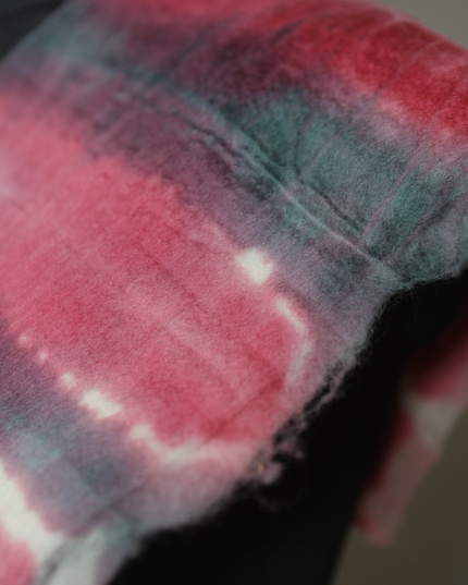 Handmade Merino Wool Wet Felted Naturally Dyed Scarf