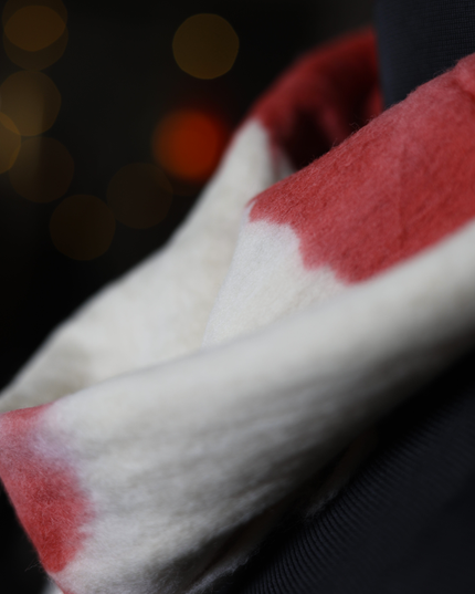 Handmade Merino Wool Wet Felted Naturally Dyed Scarf