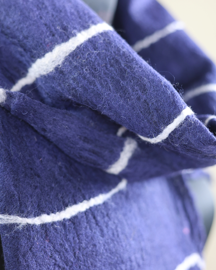 Handmade Merino Wool Wet Felted Naturally Dyed Scarf