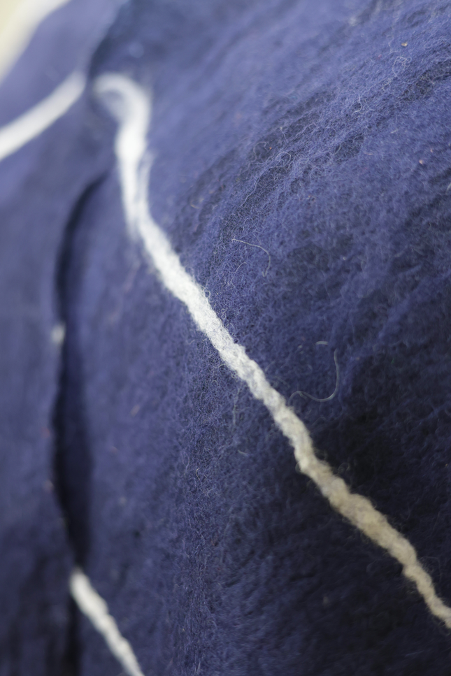 Handmade Merino Wool Wet Felted Naturally Dyed Scarf