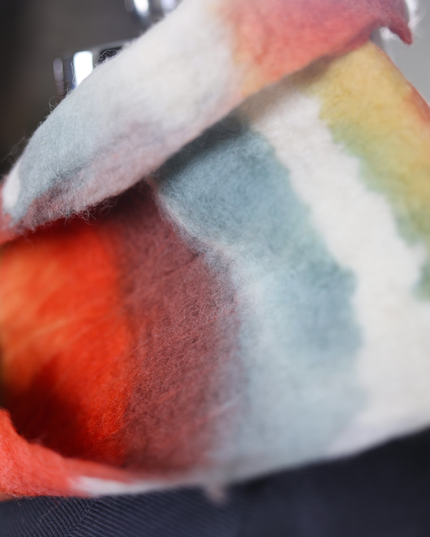 Handmade Merino Wool Wet Felted Naturally Dyed Scarf