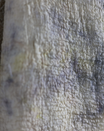 Handmade Merino Wool Wet Felted Naturally Dyed Scarf