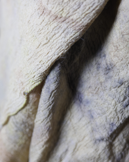 Handmade Merino Wool Wet Felted Naturally Dyed Scarf