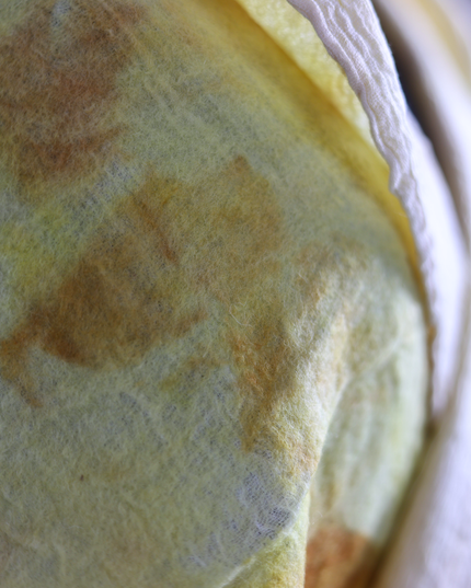 Handmade Merino Wool Wet Felted Naturally Dyed Scarf