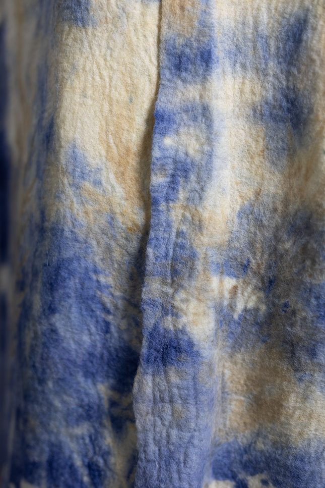 Handmade wetfelted merino wool vest