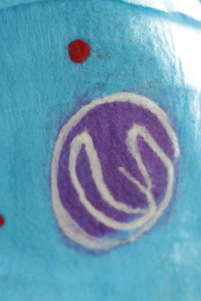 Handmade Merino Wool Wet Felted Naturally Dyed Scarf