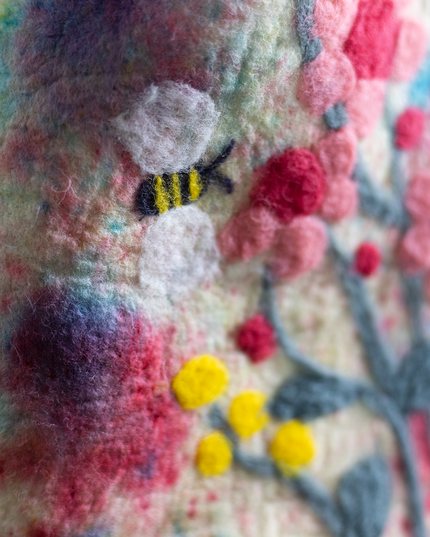 Handmade wetfelted merino wool vest