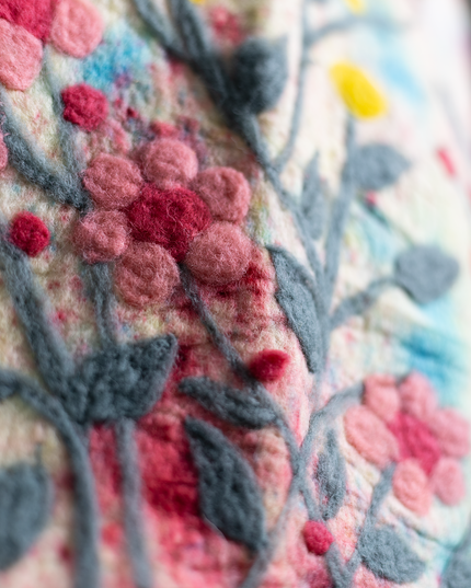 Handmade wetfelted merino wool vest