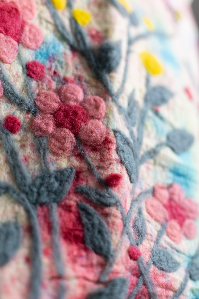 Handmade wetfelted merino wool vest