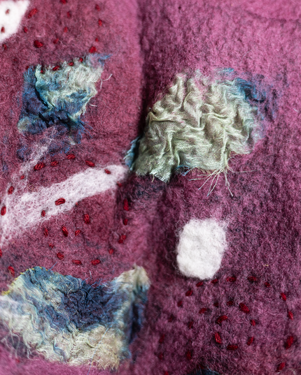 Handmade wetfelted merino wool vest