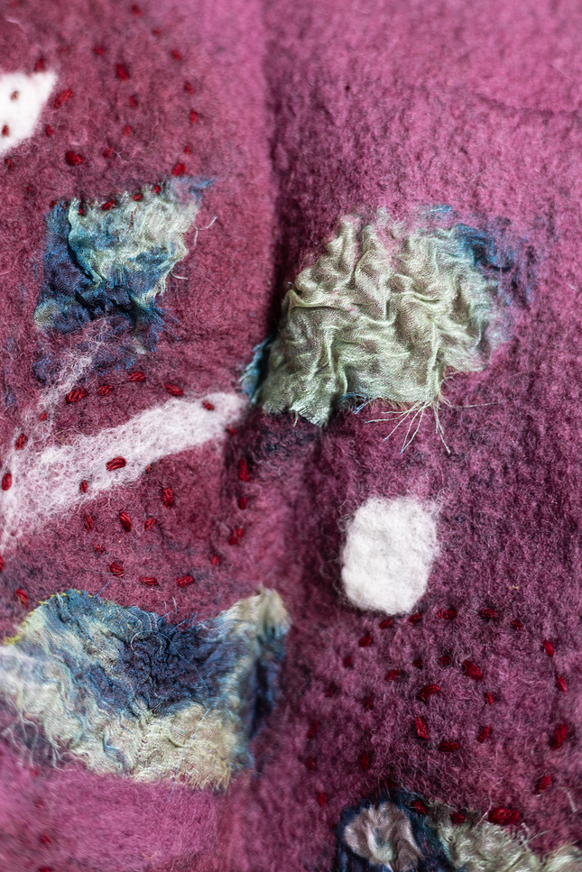 Handmade wetfelted merino wool vest