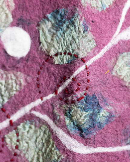 Handmade wetfelted merino wool vest