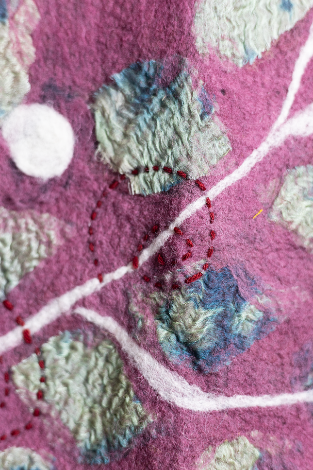 Handmade wetfelted merino wool vest