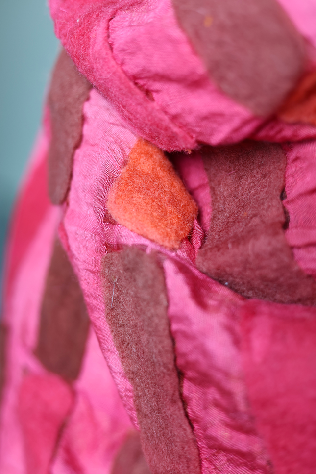 Handmade Merino Wool Wet Felted Naturally Dyed Scarf