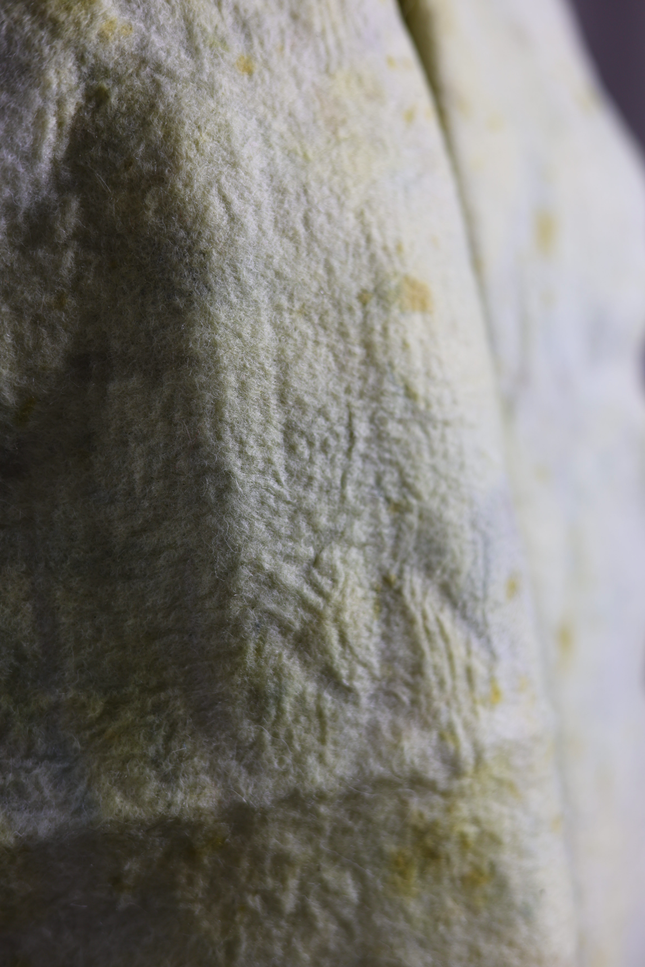 Handmade Merino Wool Wet Felted Naturally Dyed Scarf