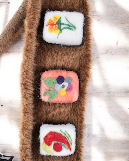 Handmade Merino wool felted naturally dyed soap (set of 3)