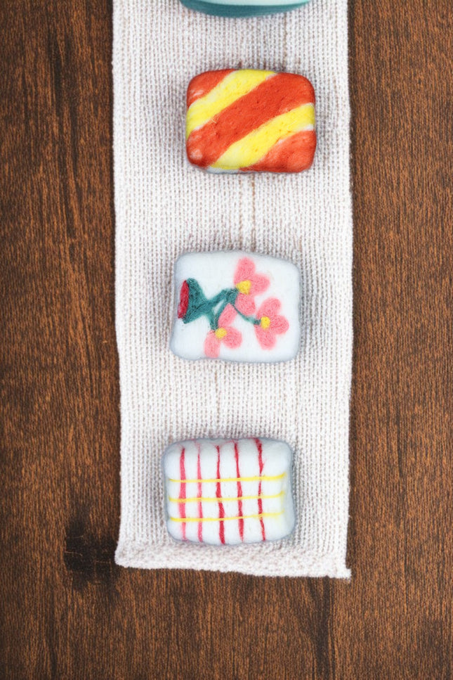 Handmade Merino Wool Felted Naturally Dyed Soap (Set of 3)