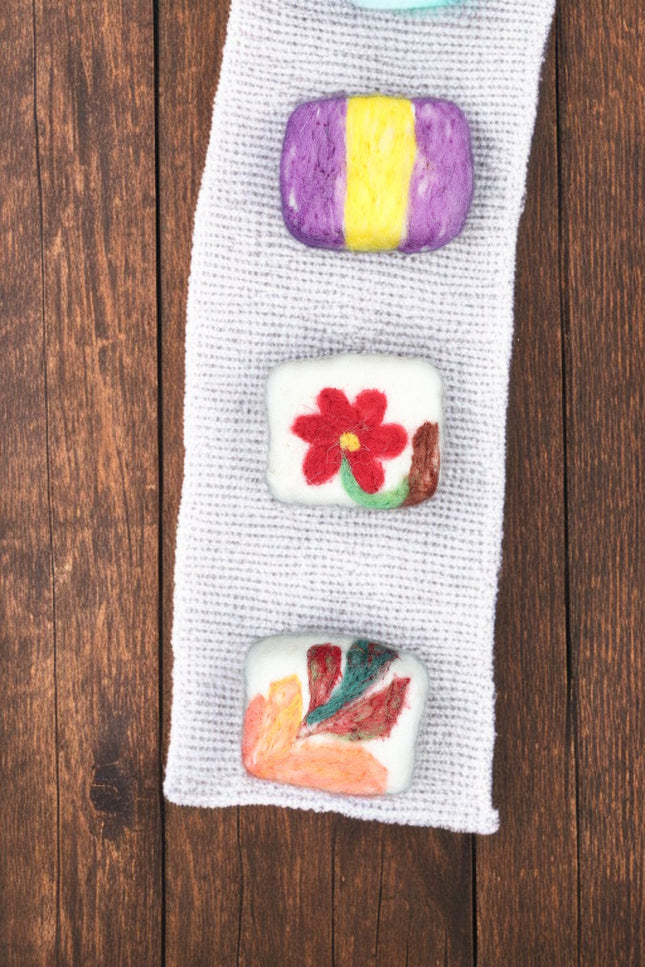 Handmade Merino Wool Felted Naturally Dyed Soap (Set of 3)