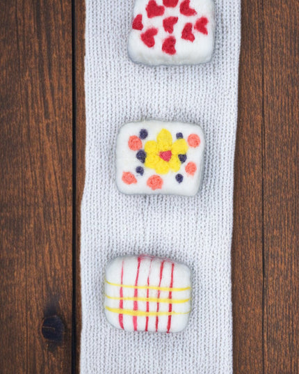 Handmade Merino Wool Felted Naturally Dyed Soap (Set of 3)