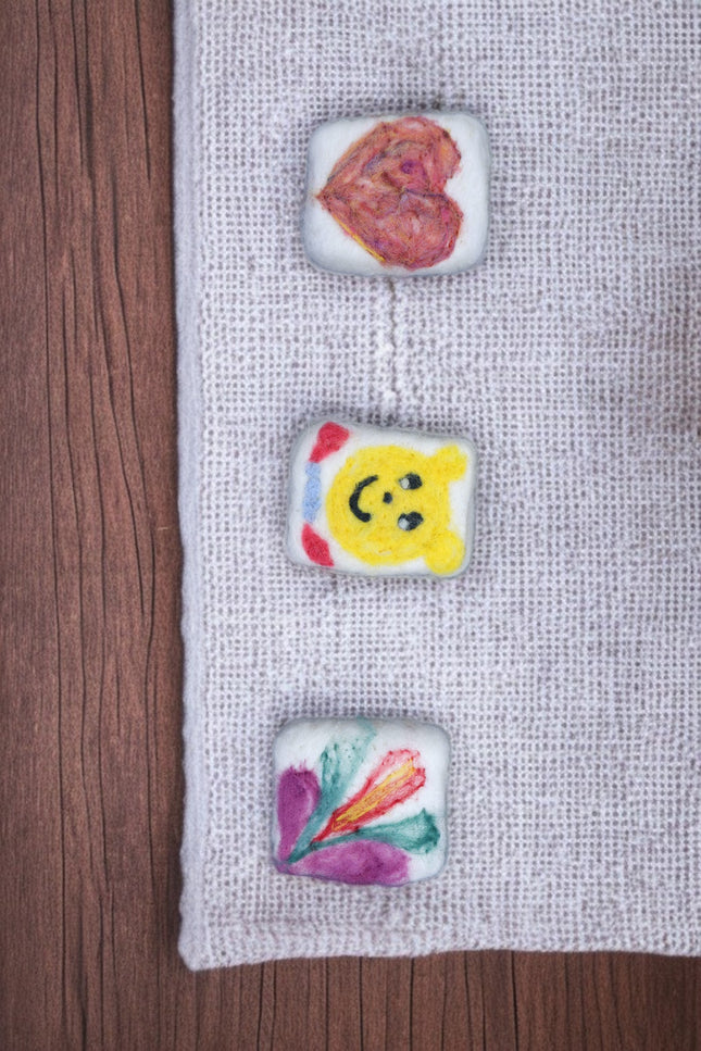 Handmade Merino Wool Felted Naturally Dyed Soap (Set of 3)