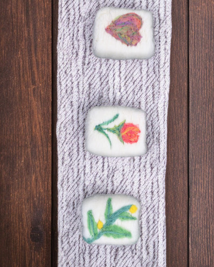 Handmade Merino Wool Felted Naturally Dyed Soap (Set of 3)