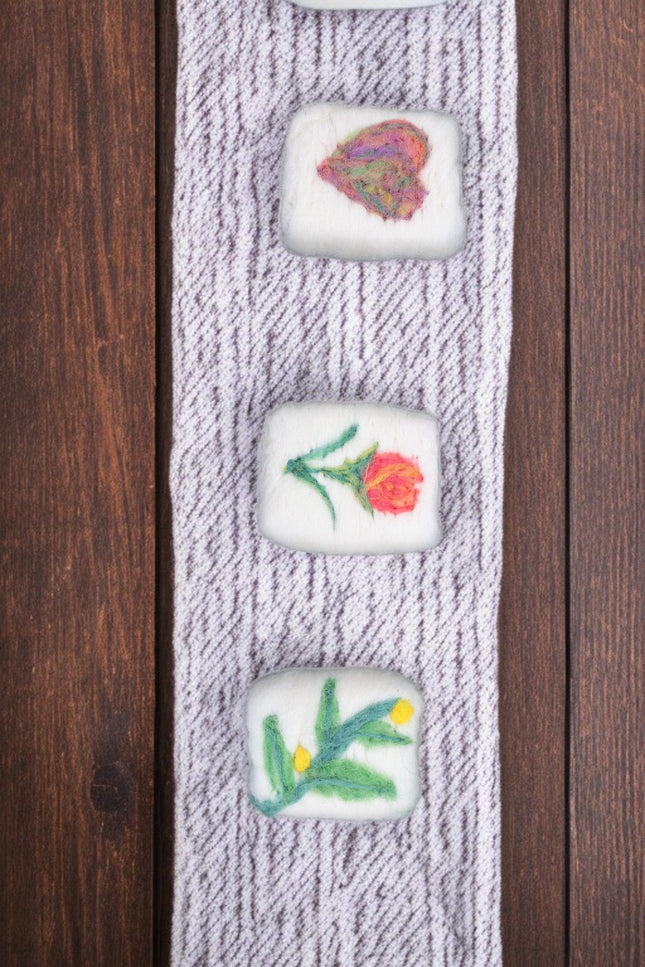 Handmade Merino Wool Felted Naturally Dyed Soap (Set of 3)