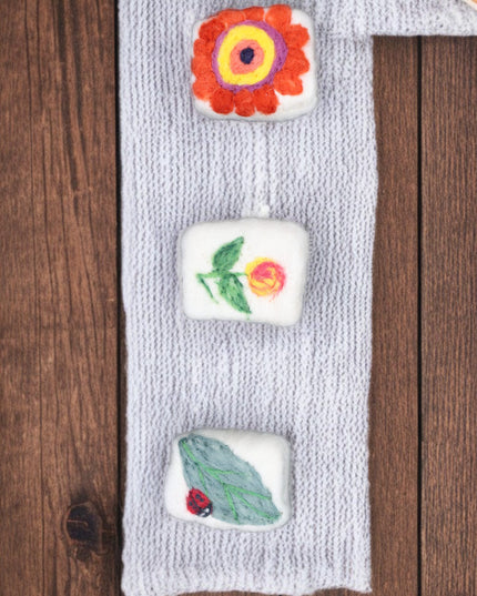 Handmade Merino Wool Felted Naturally Dyed Soap (Set of 3)