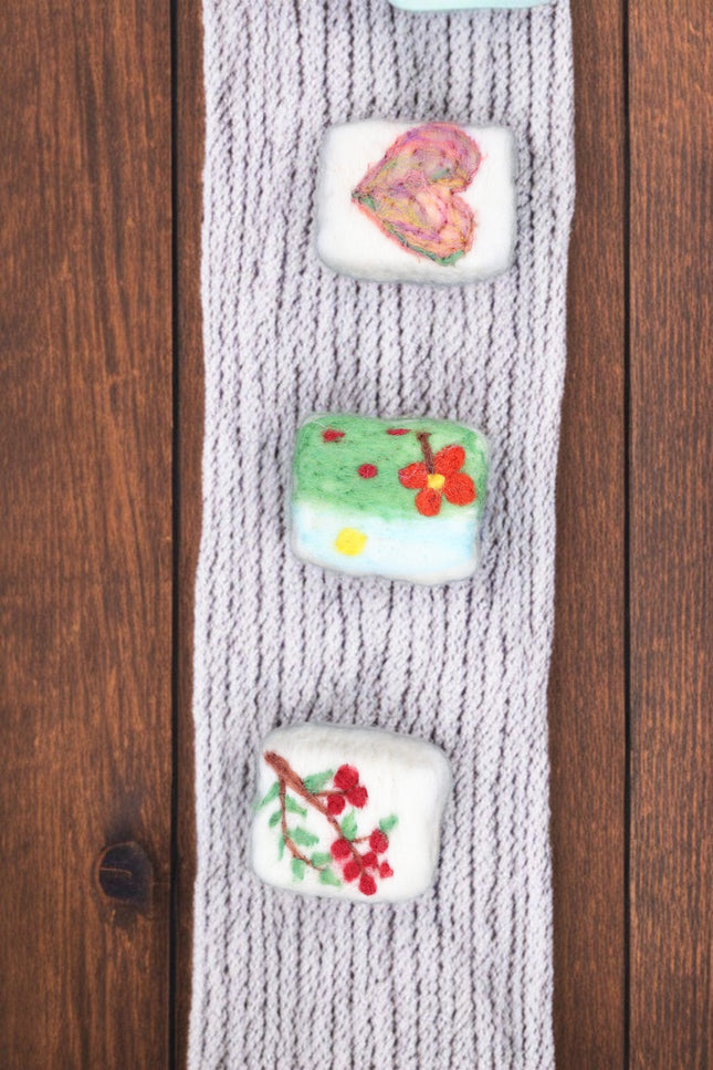 Handmade Merino Wool Felted Naturally Dyed Soap (Set of 3)