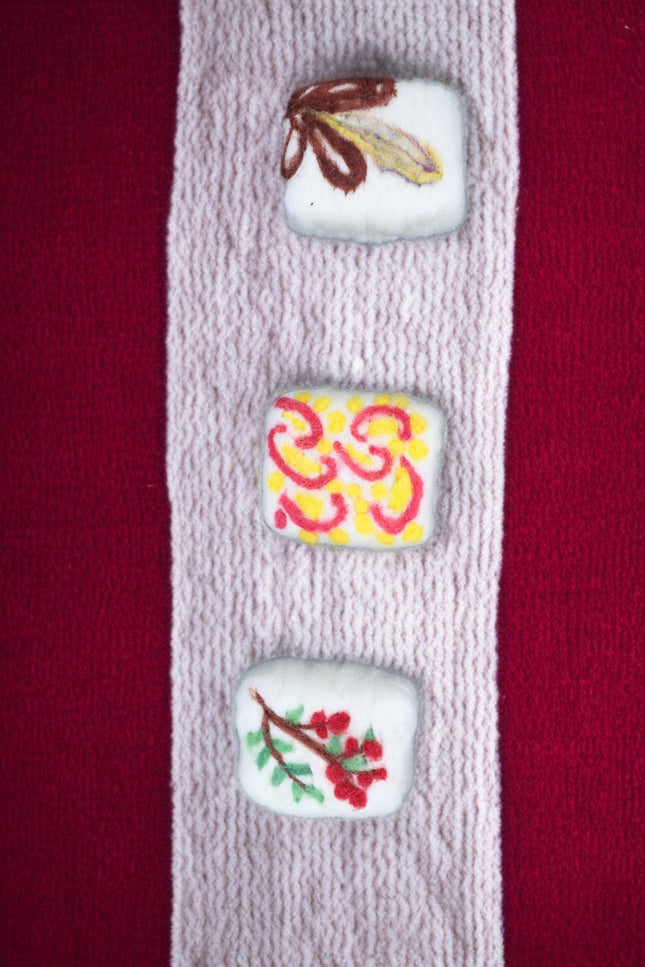 Handmade Merino Wool Felted Naturally Dyed Soap (Set of 3)