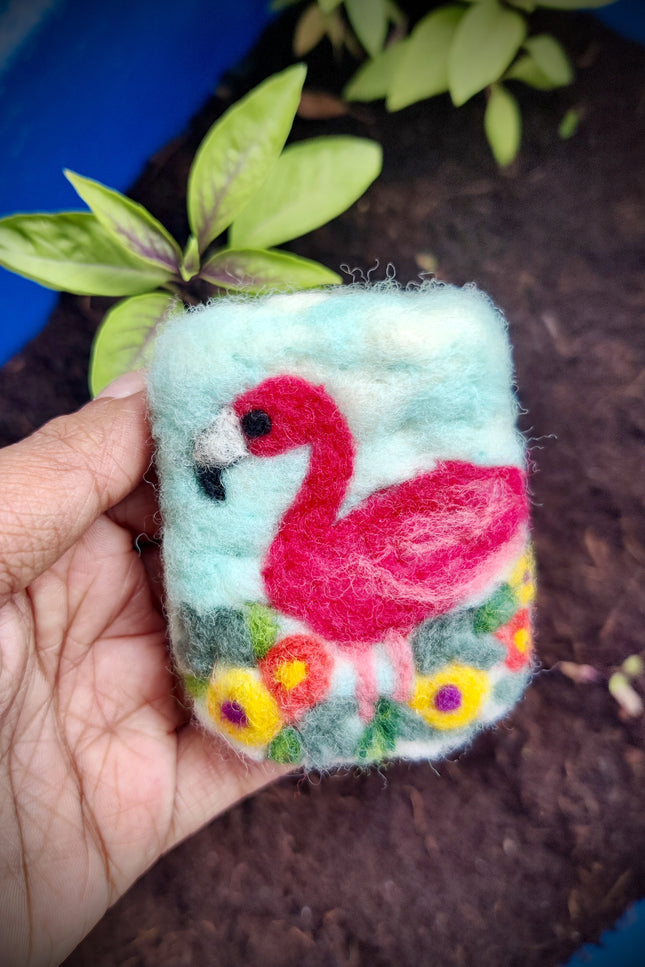 Handmade Merino wool felted naturally dyed soap