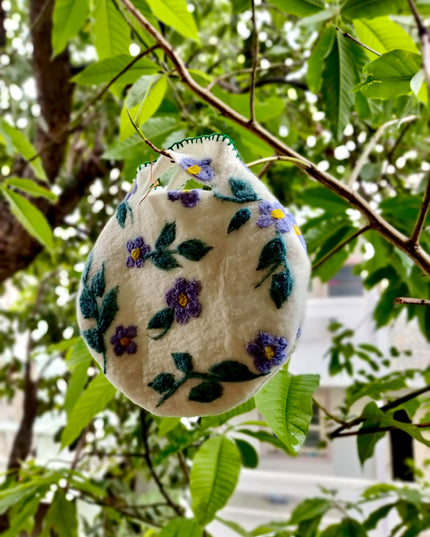 Handfelted Merino Wool Floral Handbag