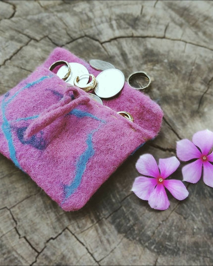 Handfelted Coin & Trinket Pouch