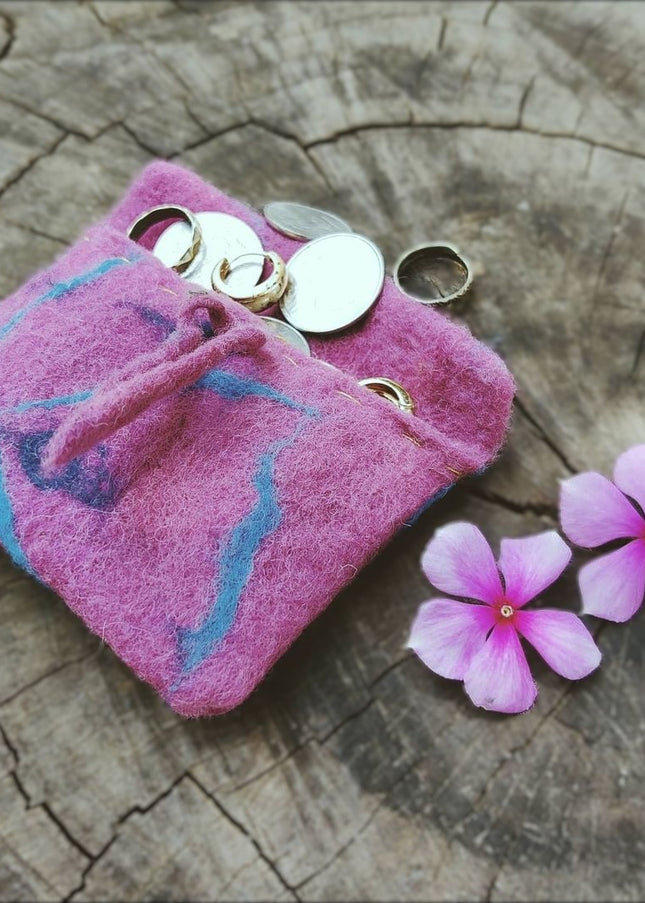 Handfelted Coin & Trinket Pouch