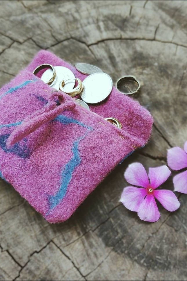 Handfelted Coin & Trinket Pouch