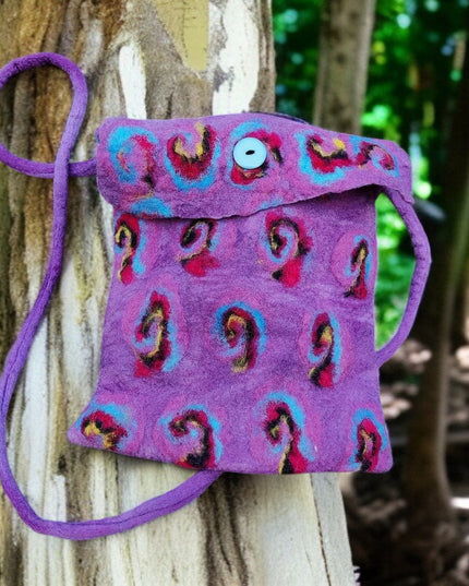 Handfelted Wool Sling Bag